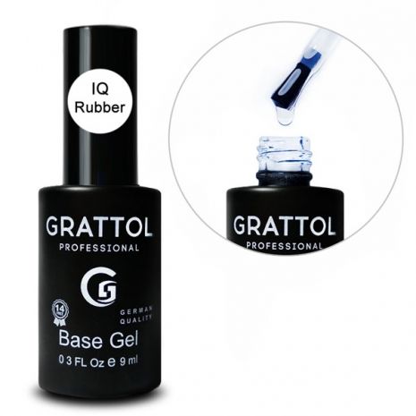 Grattol База каучуковая эластичная гипоаллергенная для гель лака IQ Rubber Base Gel 9мл