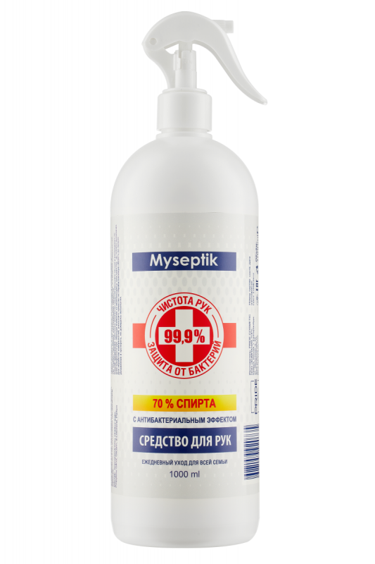 Gel Off Myseptik Средство для рук и ногтей с антибактериальным эффектом 1000мл триггер (спирт 70%)