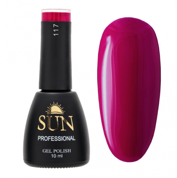 Sun Professional, Гель-лак №117, 10мл, Розовый павлин