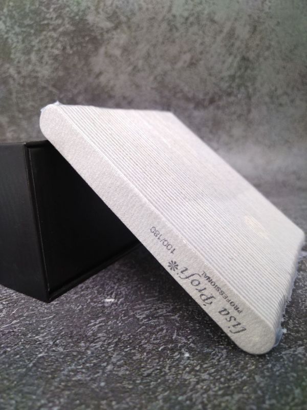Пилка для ногтей МИНИ прямая L. P. 13см 100/180 грит (50шт)