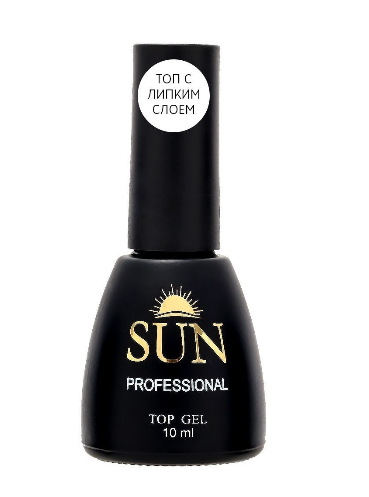 Sun Professional, Топ для гель лака с липким слоем, с УФ фильтром, 10мл