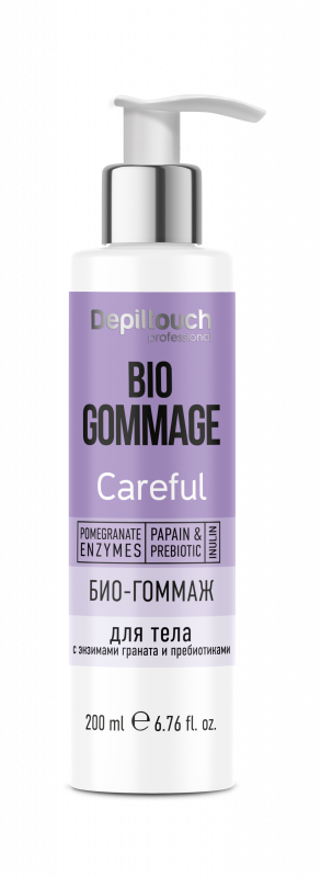 Depiltouch Скраб биогоммаж деликатный для тела с энзимами граната и пребиотиками 200 мл