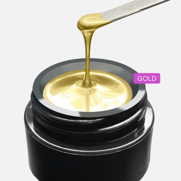 Гель-краска без липкого слоя Lovely Painting Metall Gel, оттенок Gold, 5мл