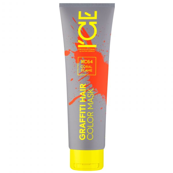 ICE by NS Тонирующая маска для волос с эффектом ламинирования Coral Flame, 140мл