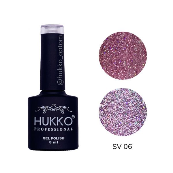 Hukko Professional, Гель лак светоотражающий SV № 06 8мл