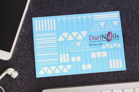 Dart Nails Слайдер W GEO_104 белая
