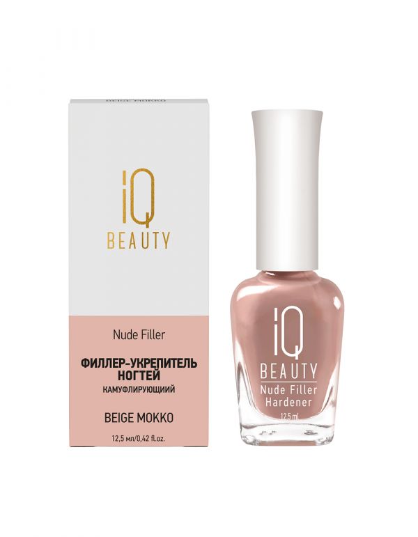 IQ Средство для ногтей/Филлер -укрепитель Nude Filer с камуфлирующим эфектом глянцевый (Beige Mokko)