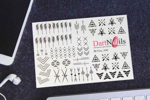 Dart Nails Слайдер BI GEO_106 черная