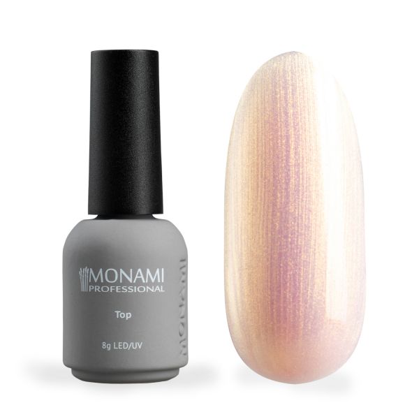 Monami, Топ для гель лака Top Super Shine Peart Gold, 8мл