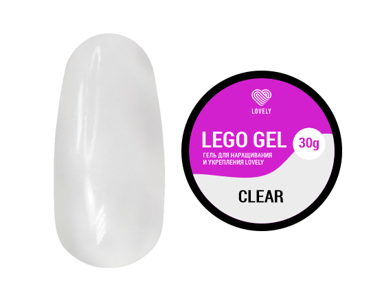 Гель для наращивания и укрепления Lovely, Lego Gel Clear, 30гр