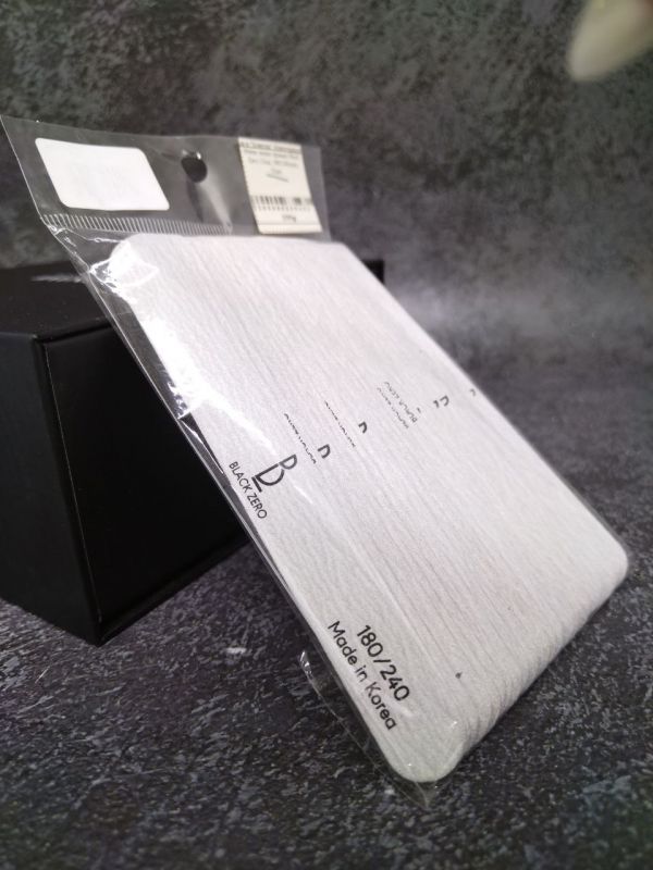 Пилка для ногтей МИНИ Black Zero 13см, 180/240грит, 25шт